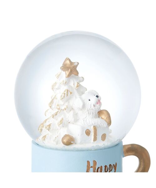 Francfranc（フランフラン）の「クリスマス ハンカチ＆スノードームセット ツリー ライトブルー ギフト プレゼント クリスマス 女性（タオル・レディース・ライトブルー・FREE）」の5枚目の写真