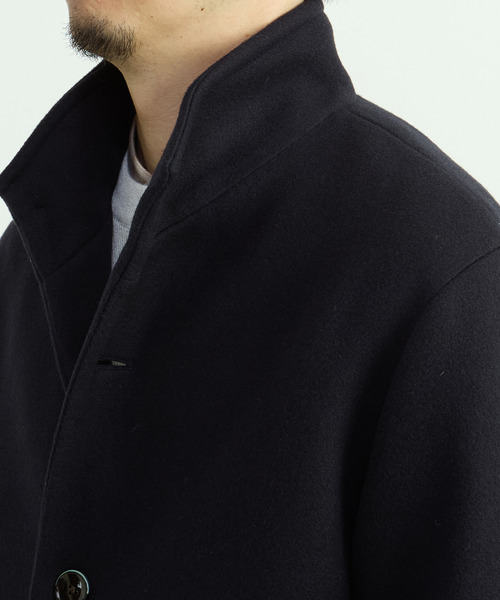 MEN'S MELROSE（メンズメルローズ）の「ジャージーメルトン スタンドショートコート（カバーオール・メンズ・ライトブラウン/グレイッシュベージュ/ネイビー・2/3/4/5）」の8枚目の写真