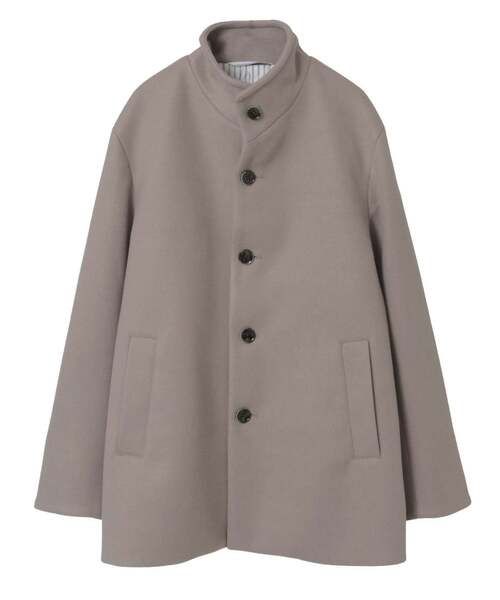 MEN'S MELROSE（メンズメルローズ）の「ジャージーメルトン スタンドショートコート（カバーオール・メンズ・ライトブラウン/グレイッシュベージュ/ネイビー・2/3/4/5）」の13枚目の写真