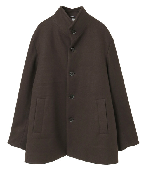 MEN'S MELROSE（メンズメルローズ）の「ジャージーメルトン スタンドショートコート（カバーオール・メンズ・ライトブラウン/グレイッシュベージュ/ネイビー・2/3/4/5）」の15枚目の写真