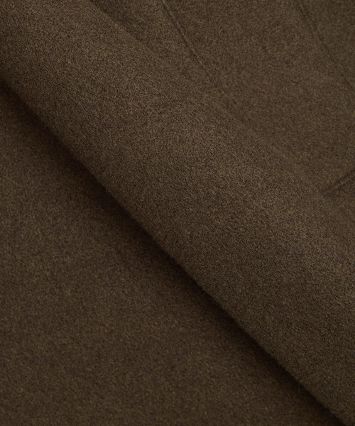 MEN'S MELROSE（メンズメルローズ）の「ジャージーメルトン スタンドショートコート（カバーオール・メンズ・ライトブラウン/グレイッシュベージュ/ネイビー・2/3/4/5）」の16枚目の写真