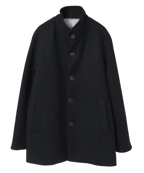 MEN'S MELROSE（メンズメルローズ）の「ジャージーメルトン スタンドショートコート（カバーオール・メンズ・ライトブラウン/グレイッシュベージュ/ネイビー・2/3/4/5）」の17枚目の写真