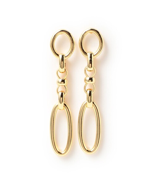 Ray BEAMS(レイビームス)の「オーバル チェーン ピアス(ピアス(両耳用)・レディース・ゴールド・ONE SIZE)」の1枚目の写真