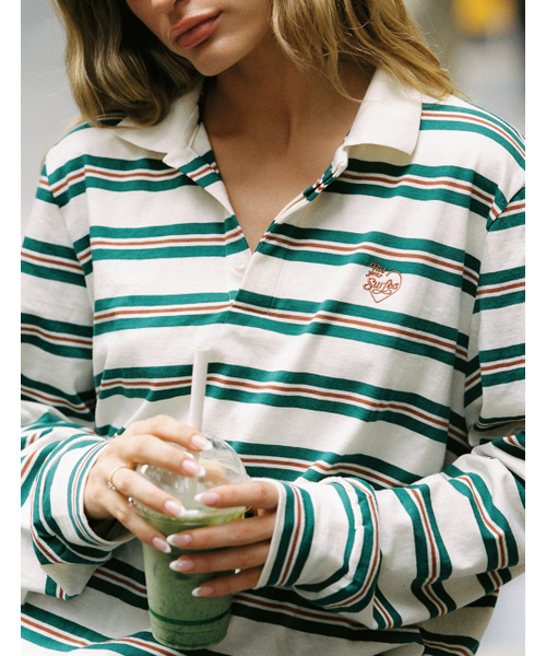 SURFEA（サーフィー）の「ALL-DAY RUGBY SHIRT_GREEN（スウェット・レディース・その他・F）」の2枚目の写真