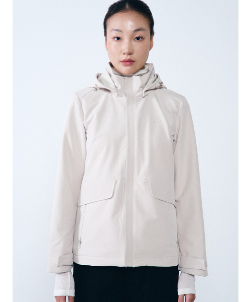 HUMTTO（ハムト）の「女性ソフトシェルジャケットベイル（ナイロンジャケット・レディース・アイボリー・M-L/S-M/L-XL）」の9枚目の写真