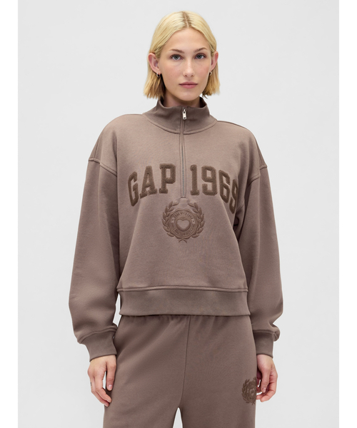 セール】ヴィンテージソフト Gap1969ロゴ ハーフジップ プルオーバー