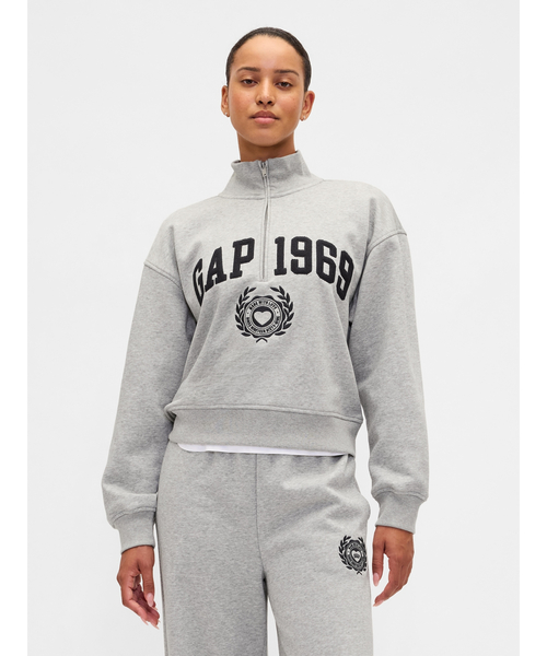 セール】ヴィンテージソフト Gap1969ロゴ ハーフジップ プルオーバー