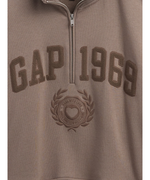 GAP(ギャップ)の「ヴィンテージソフト Gap1969ロゴ ハーフジップ プルオーバー(スウェット・レディース・ブラック/ライトブルー/ブラウン/ピンク/グレー・XS/XXS/XL/L/M/S)」の10枚目の写真