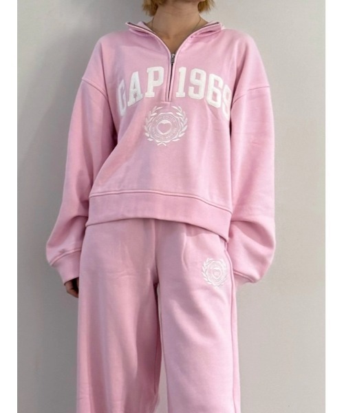 セール】ヴィンテージソフト Gap1969ロゴ ハーフジップ プルオーバー