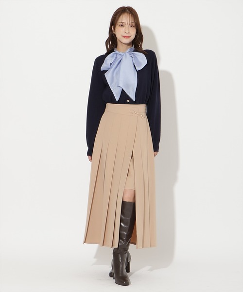 AND COUTURE(アンドクチュール)の「アシメプリーツスカート(スカート・レディース・サックスブルー/キャメル/チャコールグレー・MEDIUM/SMALL)」の20枚目の写真