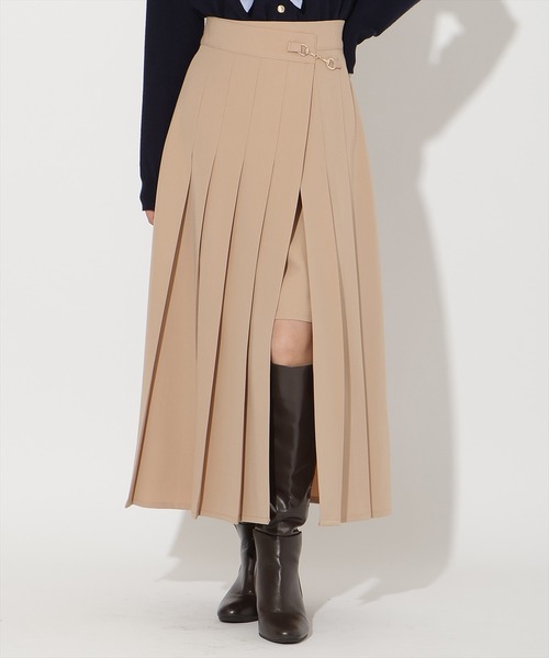 AND COUTURE(アンドクチュール)の「アシメプリーツスカート(スカート・レディース・サックスブルー/キャメル/チャコールグレー・MEDIUM/SMALL)」の21枚目の写真