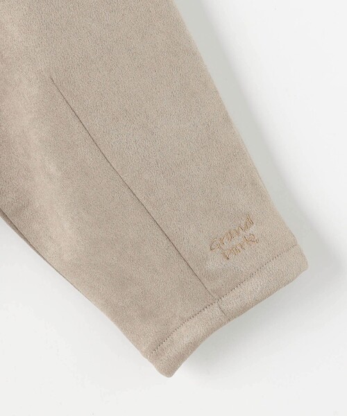 Grand PARK（グランドパーク）の「【セット企画】ディアスキン レイヤード風パーカー＋スカート（ワンピース・レディース・チャコールグレー・FREE）」の5枚目の写真