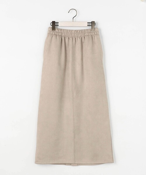 Grand PARK（グランドパーク）の「【セット企画】ディアスキン レイヤード風パーカー＋スカート（ワンピース・レディース・チャコールグレー・FREE）」の7枚目の写真