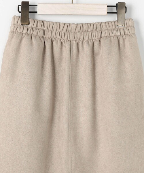 Grand PARK（グランドパーク）の「【セット企画】ディアスキン レイヤード風パーカー＋スカート（ワンピース・レディース・チャコールグレー・FREE）」の9枚目の写真