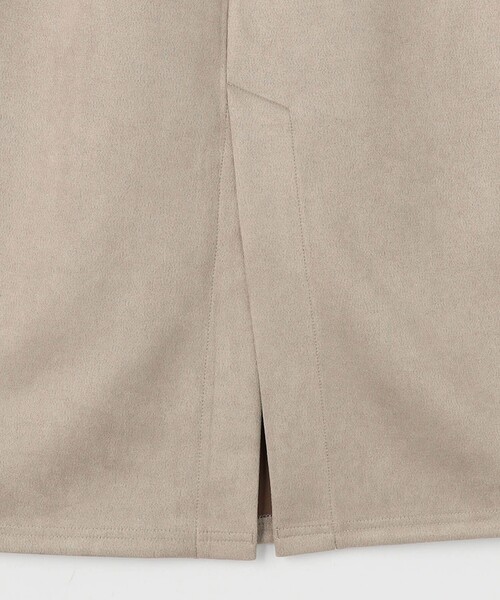 Grand PARK（グランドパーク）の「【セット企画】ディアスキン レイヤード風パーカー＋スカート（ワンピース・レディース・チャコールグレー・FREE）」の12枚目の写真