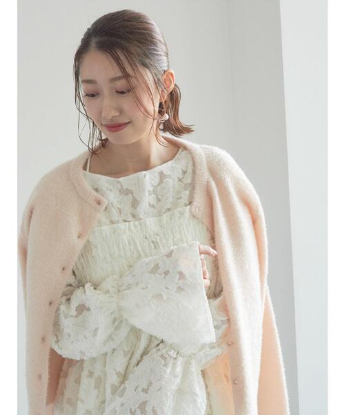 Te chichi（テチチ）の「【宮本茉由着用】カットジャガードチュニックブラウス（シャツ/ブラウス・レディース・オフホワイト/サックスブルー・F）」の8枚目の写真