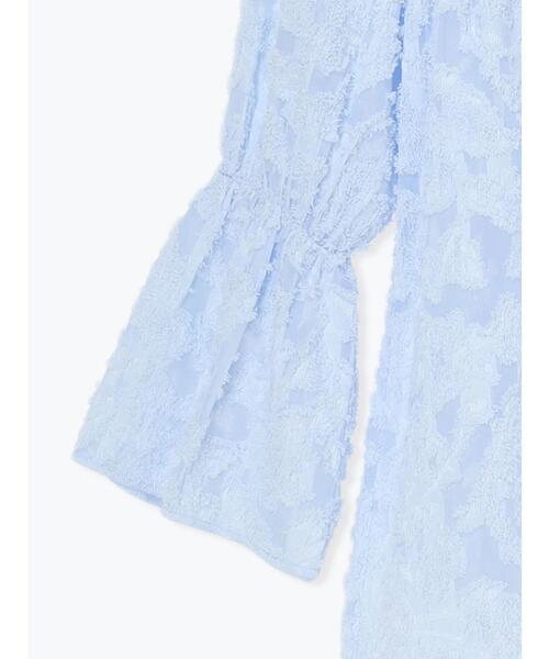 Te chichi（テチチ）の「【宮本茉由着用】カットジャガードチュニックブラウス（シャツ/ブラウス・レディース・オフホワイト/サックスブルー・F）」の20枚目の写真