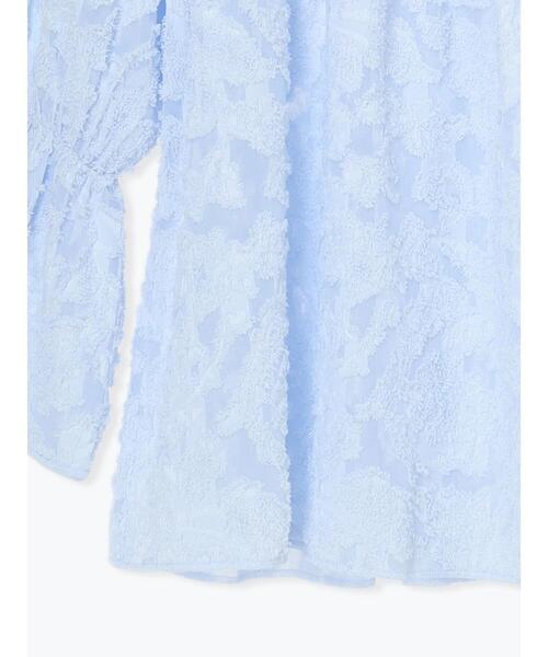 Te chichi（テチチ）の「【宮本茉由着用】カットジャガードチュニックブラウス（シャツ/ブラウス・レディース・オフホワイト/サックスブルー・F）」の21枚目の写真