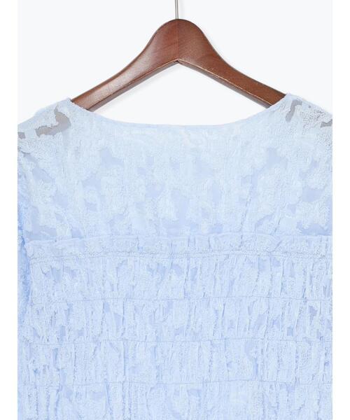 Te chichi（テチチ）の「【宮本茉由着用】カットジャガードチュニックブラウス（シャツ/ブラウス・レディース・オフホワイト/サックスブルー・F）」の22枚目の写真