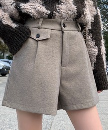 【フルシーズン使える】ハイウエスト ショートパンツ / high-waisted shorts / asknn