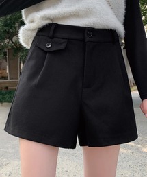 【フルシーズン使える】ハイウエスト ショートパンツ / high-waisted shorts / asknn