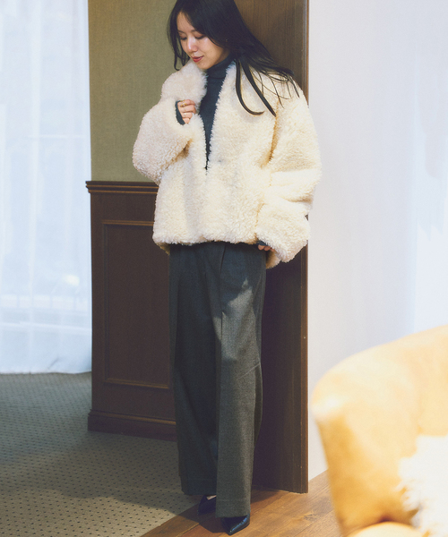 plage（プラージュ）の「minou furly コート（その他アウター・レディース・ホワイト・FREE）」の16枚目の写真