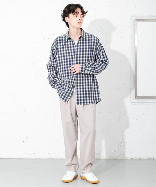 SENSE OF PLACE by URBAN RESEARCH(センスオブプレイスバイアーバンリサーチ)の「ダブルタックテーパードパンツ(その他パンツ・メンズ・ライトベージュ/ブラック/チャコールグレー・X-LARGE/MEDIUM/LARGE/SMALL)」の17枚目の写真