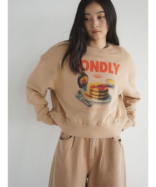 FIKA.(フィーカ)の「Pancake print sweatshirt(スウェット・レディース・ライトグレー/ブラウン/ライトブルー・MEDIUM)」の13枚目の写真