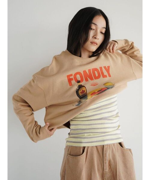 FIKA.(フィーカ)の「Pancake print sweatshirt(スウェット・レディース・ライトグレー/ブラウン/ライトブルー・MEDIUM)」の16枚目の写真
