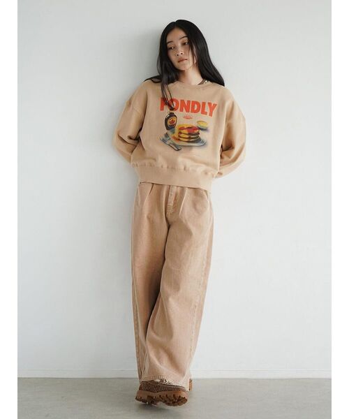 FIKA.(フィーカ)の「Pancake print sweatshirt(スウェット・レディース・ライトグレー/ブラウン/ライトブルー・MEDIUM)」の17枚目の写真