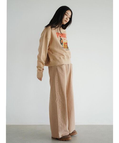 FIKA.(フィーカ)の「Pancake print sweatshirt(スウェット・レディース・ライトグレー/ブラウン/ライトブルー・MEDIUM)」の18枚目の写真