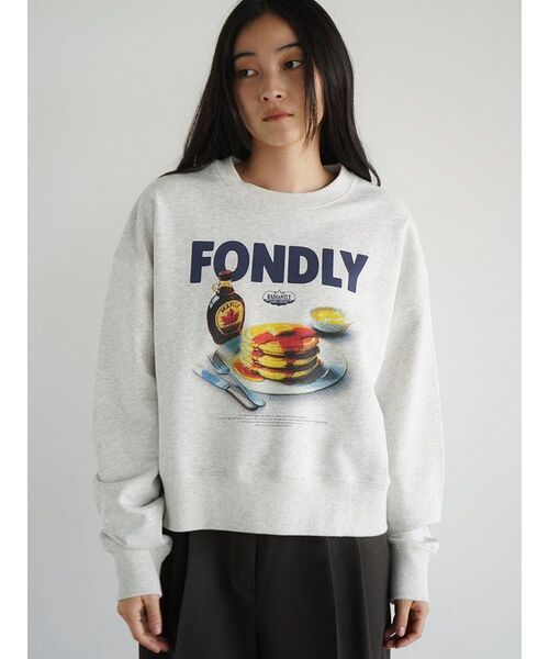 FIKA.(フィーカ)の「Pancake print sweatshirt(スウェット・レディース・ライトグレー/ブラウン/ライトブルー・MEDIUM)」の20枚目の写真
