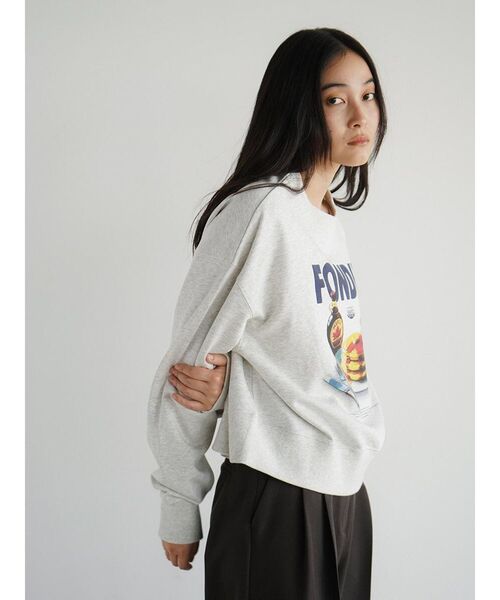 FIKA.(フィーカ)の「Pancake print sweatshirt(スウェット・レディース・ライトグレー/ブラウン/ライトブルー・MEDIUM)」の21枚目の写真