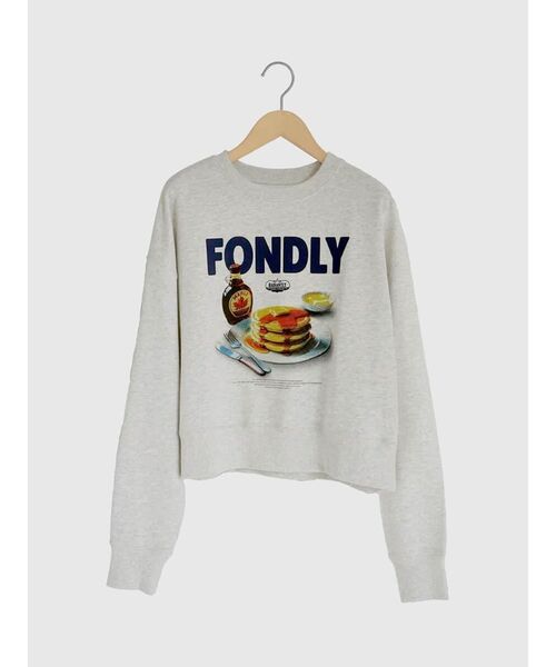 FIKA.(フィーカ)の「Pancake print sweatshirt(スウェット・レディース・ライトグレー/ブラウン/ライトブルー・MEDIUM)」の10枚目の写真