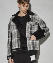 Maison ULA（メゾンウラ）の「【Maison ULA】ツイードライダースジャケット（Tシャツ/カットソー）」