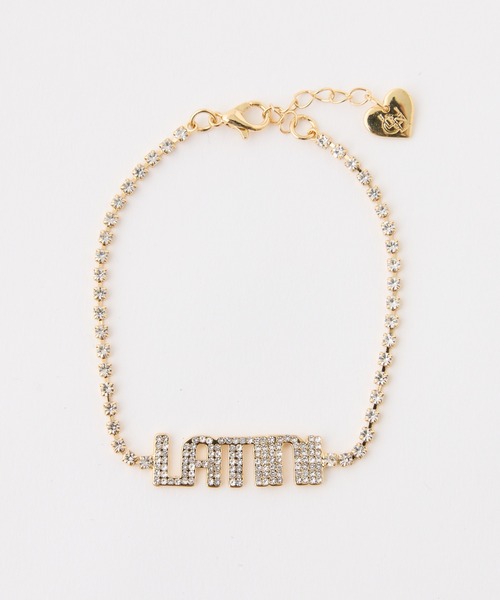 one after another NICE CLAUP（ワンアフターアナザーナイスクラップ）の「【Latini】ロゴブレスレット（ブレスレット・レディース・ゴールド/シルバー・FREE）」の2枚目の写真