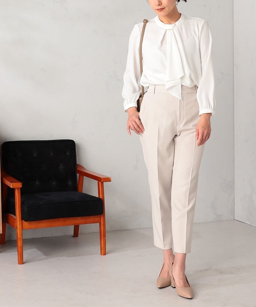 GALLORIA（ギャローリア）の「【セットアップで着られる】キレメクテーパードパンツ（その他パンツ・レディース・ネイビー/ブラック/ライトベージュ・L/LL/M/S）」の3枚目の写真