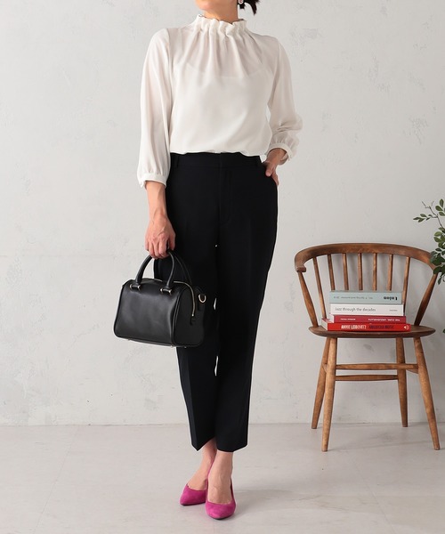 GALLORIA（ギャローリア）の「【セットアップで着られる】キレメクテーパードパンツ（その他パンツ・レディース・ネイビー/ブラック/ライトベージュ・L/LL/M/S）」の12枚目の写真