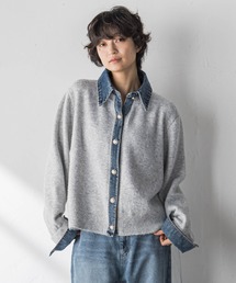 MAYSON GREY（メイソングレイ）の「デニムレイヤード風カーディガン（カーディガン/ボレロ）」