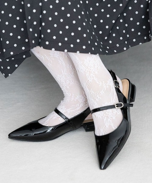 RAGEBLUE（レイジブルー）の「ポインテッドトゥシューズ（パンプス・レディース・シルバー/ブラック/レッド・23.5㎝/24.5㎝）」の2枚目の写真