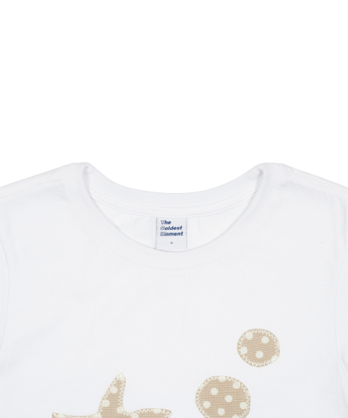 THECOLDESTMOMENT（ザコールデストモーメント）の「(w) TCM starfish dot patch T (white)（Tシャツ/カットソー・レディース・その他・ONE SIZE）」の4枚目の写真