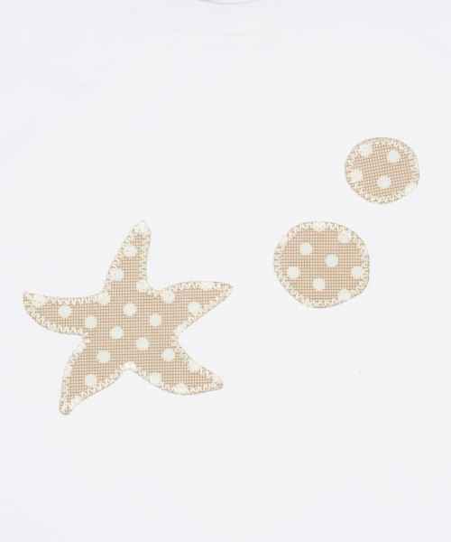 THECOLDESTMOMENT（ザコールデストモーメント）の「(w) TCM starfish dot patch T (white)（Tシャツ/カットソー・レディース・その他・ONE SIZE）」の5枚目の写真