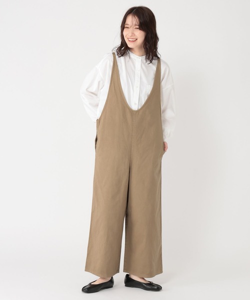 studio CLIP（スタディオクリップ）の「ダブルフロントデニムサロペット[プチサイズあり]《CLIP denim》（サロペット/オーバーオール・レディース・ベージュ/ブラック/ライトブルー・PF/FREE）」の14枚目の写真