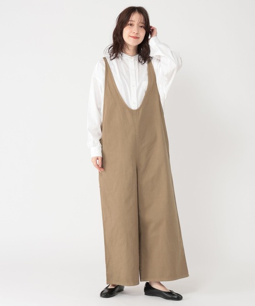 studio CLIP（スタディオクリップ）の「ダブルフロントデニムサロペット[プチサイズあり]《CLIP denim》（サロペット/オーバーオール・レディース・ベージュ/ブラック/ライトブルー・PF/FREE）」の15枚目の写真