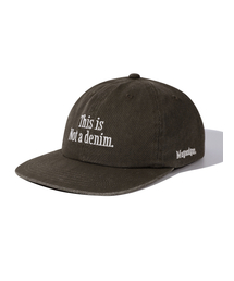 MAGOODGAN（メックウッドガン）の「ヘッドウェア 9314 ピグメントコットンレタリングブラウンボールキャップ（キャップ）」