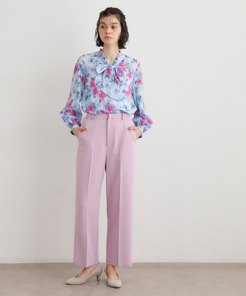 LAURA ASHLEY(ローラアシュレイ)の「【洗える/ウエストゴム仕様】カラーストレートパンツ(その他パンツ・レディース・オフホワイト/ピンク/ネイビー・38/40)」の13枚目の写真