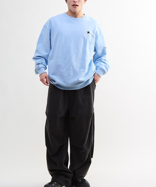 CONVERSE TOKYO（コンバーストウキョウ）の「ONEPOINT STAR★ EMBROIDERED SWEAT（スウェット・レディース・ホワイト/サックスブルー/ブラック・MEDIUM/SMALL）」の8枚目の写真