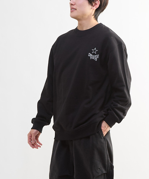 CONVERSE TOKYO（コンバーストウキョウ）の「ONEPOINT STAR★ EMBROIDERED SWEAT（スウェット・レディース・ホワイト/サックスブルー/ブラック・MEDIUM/SMALL）」の9枚目の写真