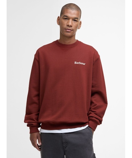 Barbour(バブアー)の「Firbank クルーネック スウェット(スウェット・メンズ・ブラック/レッド・SMALL/MEDIUM/LARGE)」の2枚目の写真