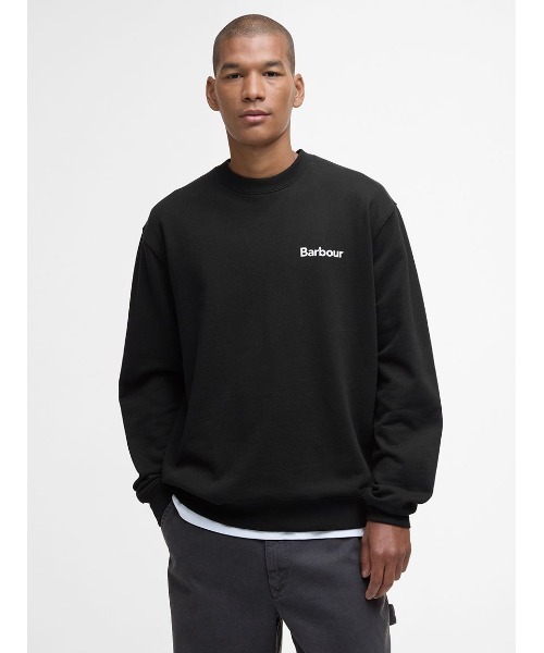 Barbour(バブアー)の「Firbank クルーネック スウェット(スウェット・メンズ・ブラック/レッド・SMALL/MEDIUM/LARGE)」の1枚目の写真